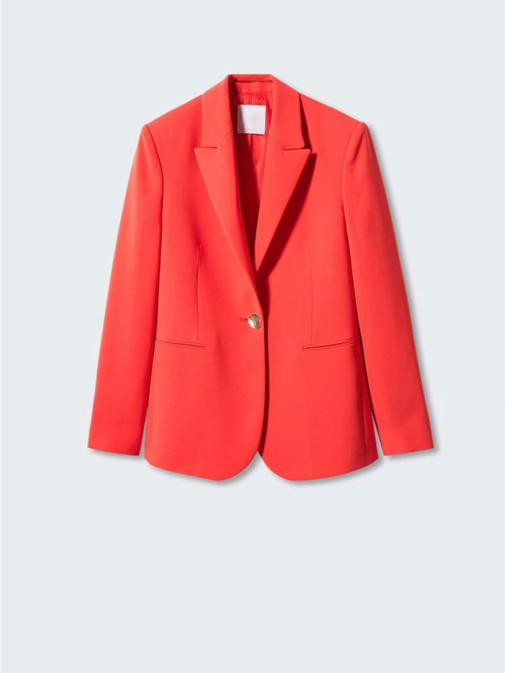 Mango Red Single-Button Blazer